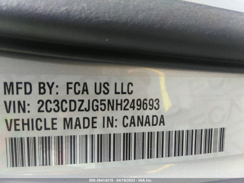 2022 DODGE CHALLENGER GT - 2C3CDZJG5NH249693