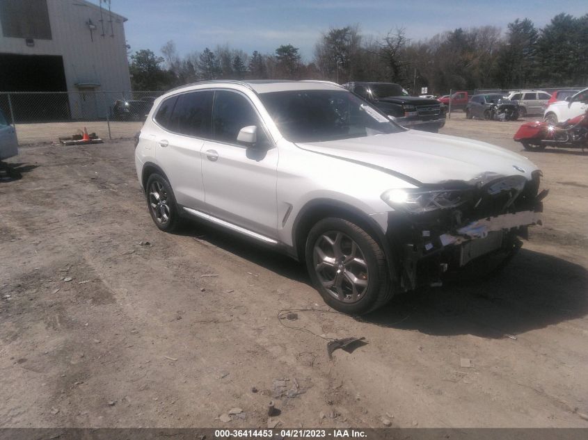 2022 BMW X3 XDRIVE30I - 5UX53DP01N9N05508