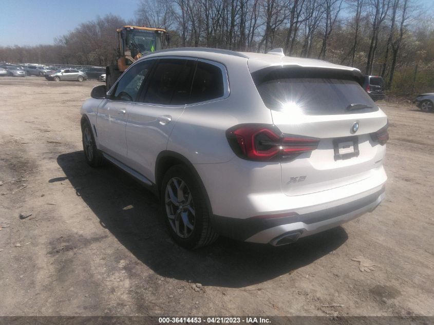 2022 BMW X3 XDRIVE30I - 5UX53DP01N9N05508