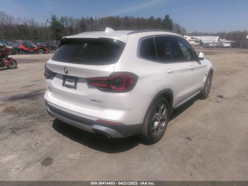 2022 BMW X3 XDRIVE30I - 5UX53DP01N9N05508