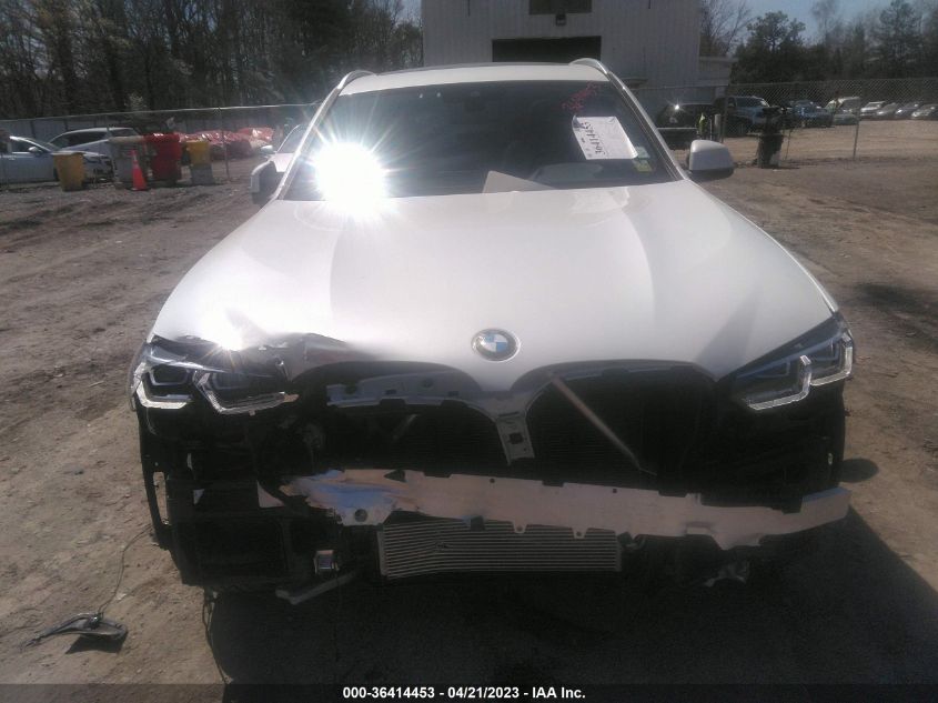 2022 BMW X3 XDRIVE30I - 5UX53DP01N9N05508