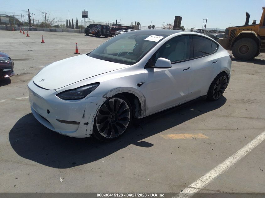 2022 TESLA MODEL Y PERFORMANCE - 7SAYGDEF2NF466737