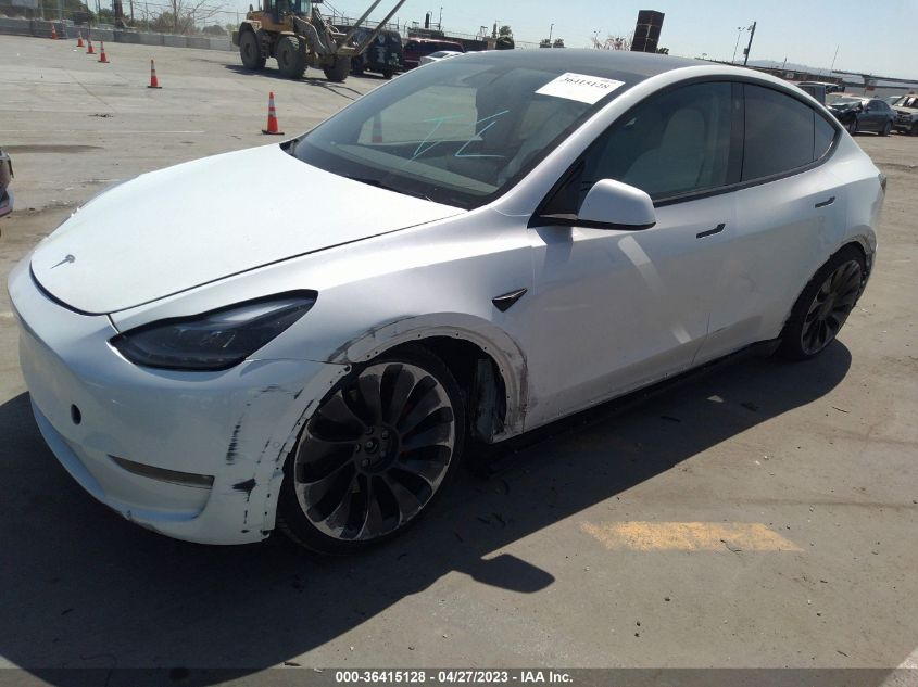 2022 TESLA MODEL Y PERFORMANCE - 7SAYGDEF2NF466737