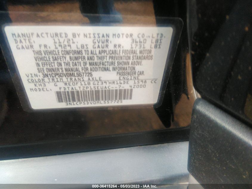 2021 NISSAN KICKS SR - 3N1CP5DV0ML557725