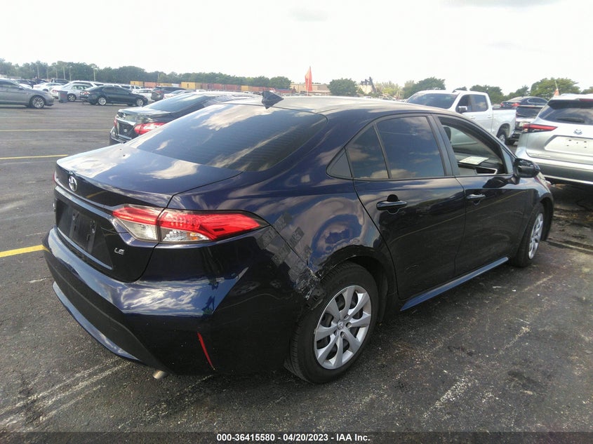 VIN JTDEPMAEXMJ183345 2021 TOYOTA COROLLA LE