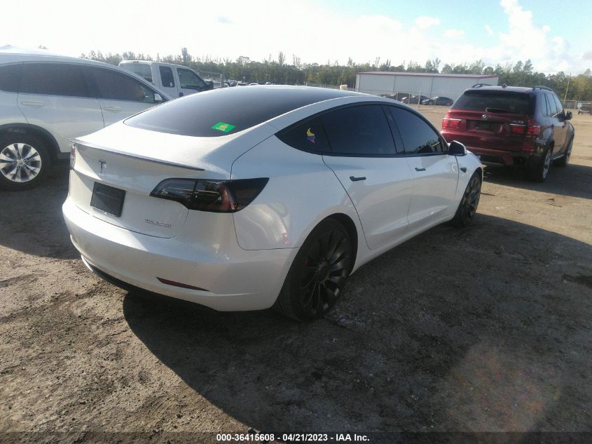 2021 TESLA MODEL 3 PERFORMANCE - 5YJ3E1EC0MF984412