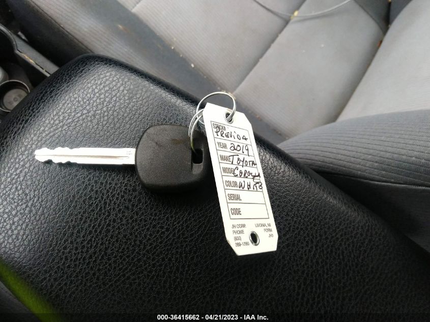 2019 TOYOTA COROLLA L/LE/SE/XLE/XSE - 2T1BURHE2KC138584