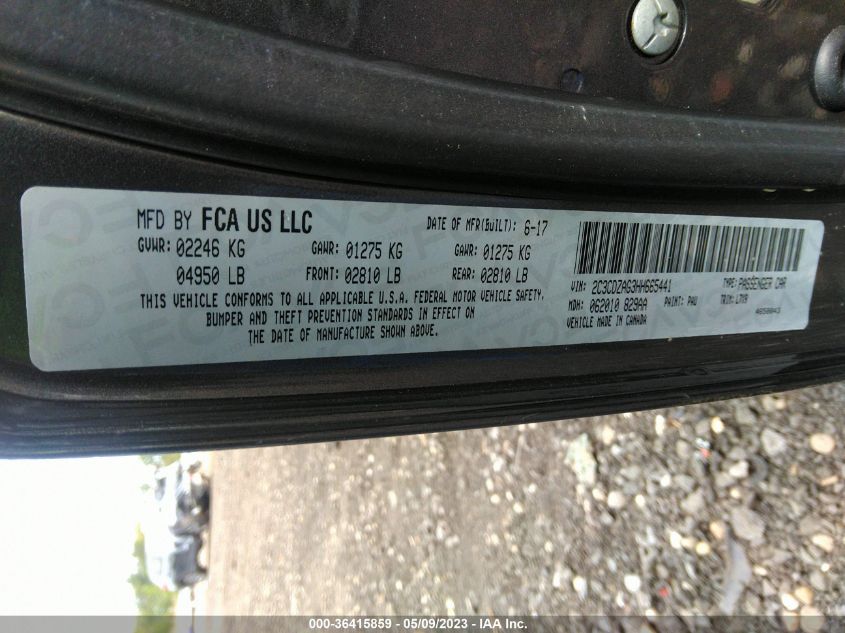 2017 DODGE CHALLENGER SXT - 2C3CDZAG3HH665441