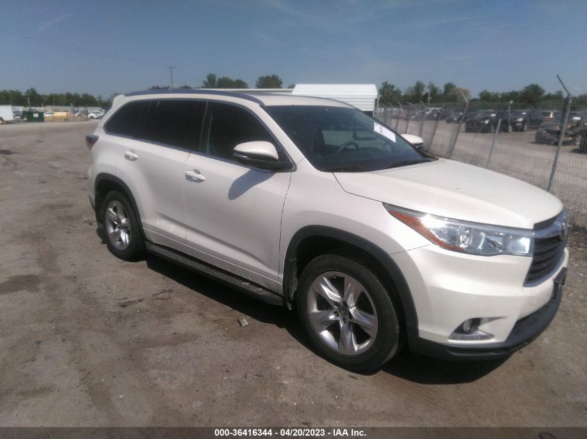 2016 TOYOTA HIGHLANDER LIMITED - 5TDDKRFH0GS278773