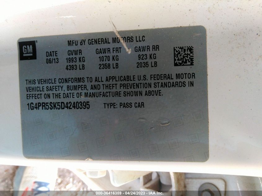 2013 BUICK VERANO CONVENIENCE GROUP - 1G4PR5SK5D4240395