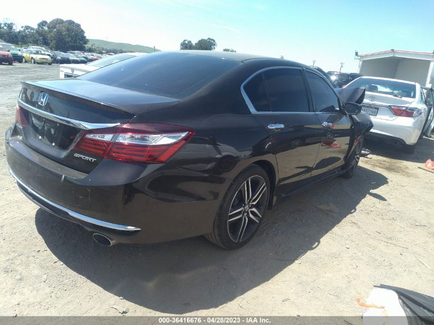 2017 HONDA ACCORD SEDAN SPORT - 1HGCR2F55HA113189