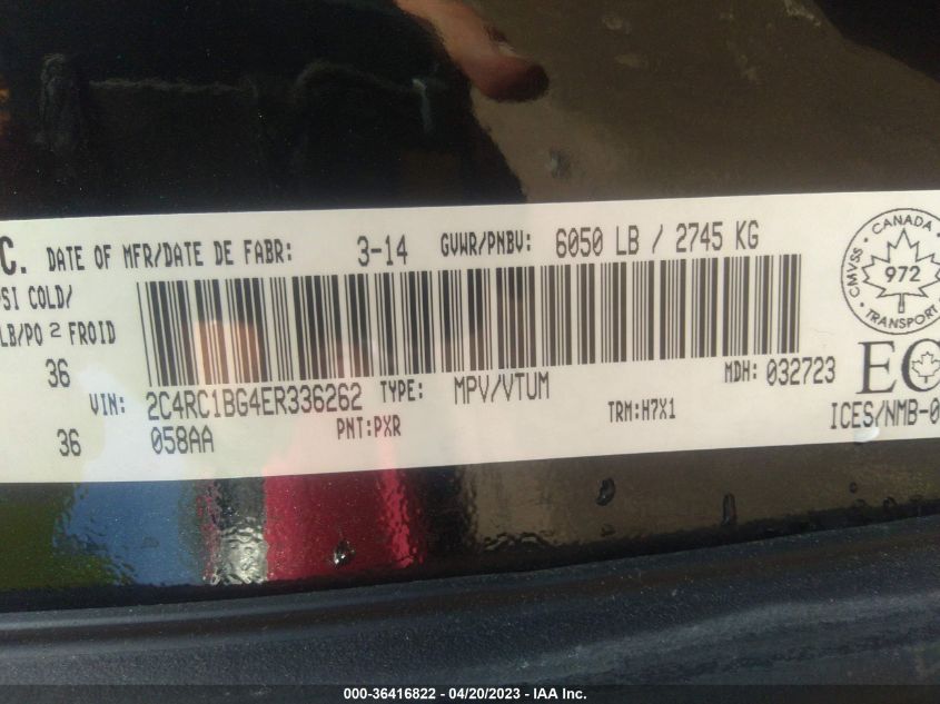 2014 CHRYSLER TOWN & COUNTRY TOURING - 2C4RC1BG4ER336262