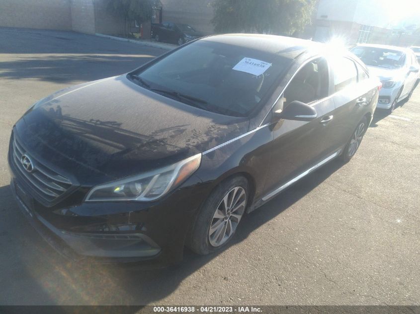 2015 HYUNDAI SONATA 2.4L SPORT - 5NPE34AF9FH041021