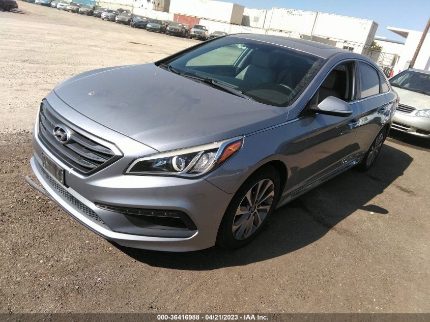 2016 HYUNDAI SONATA 2.4L SPORT - 5NPE34AF2GH411808