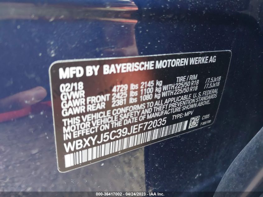 2018 BMW X2 XDRIVE28I - WBXYJ5C39JEF72035