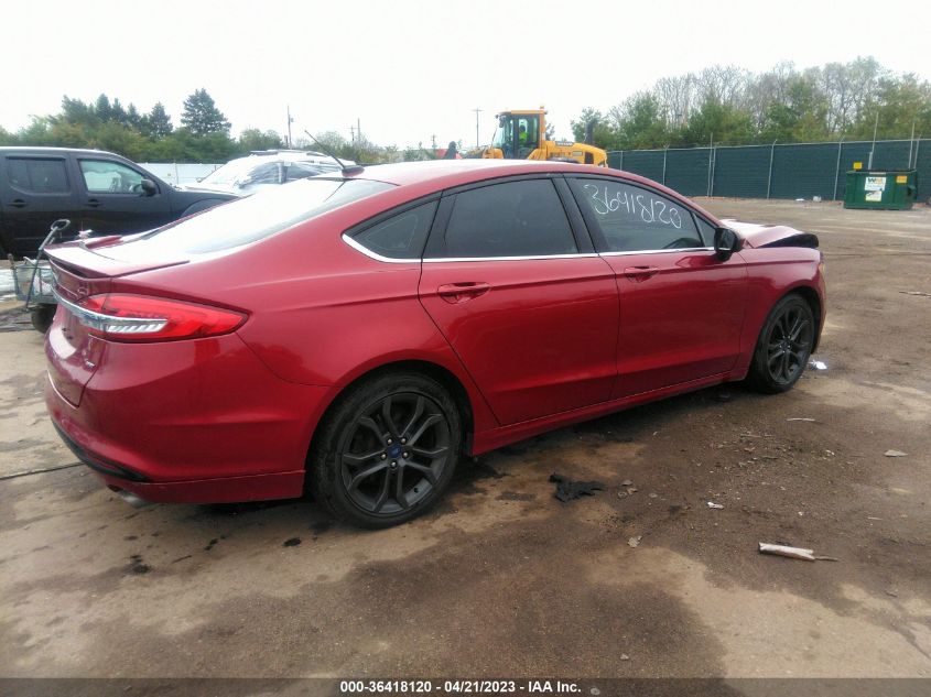 2018 FORD FUSION SE - 3FA6P0H78JR225295