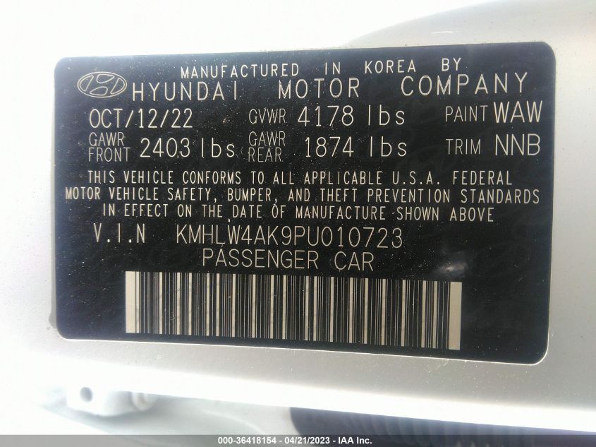 2023 HYUNDAI ELANTRA N - KMHLW4AK9PU010723