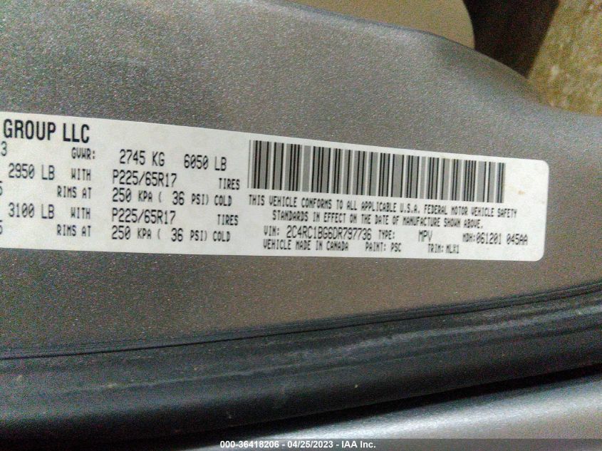 2013 CHRYSLER TOWN & COUNTRY TOURING - 2C4RC1BG6DR797736
