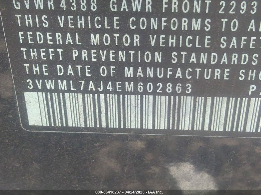 2014 VOLKSWAGEN JETTA SPORTWAGEN TDI - 3VWML7AJ4EM602863