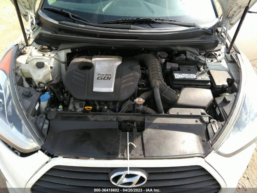2013 HYUNDAI VELOSTER TURBO W/BLUE INT - KMHTC6AE3DU163219
