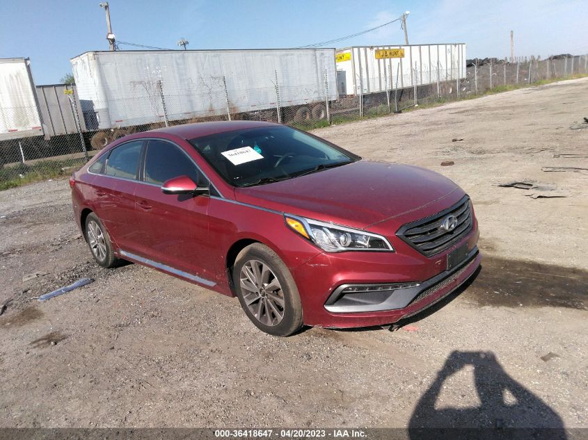 2016 HYUNDAI SONATA 2.4L SPORT - 5NPE34AFXGH389234