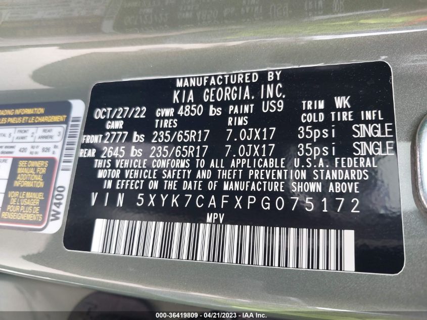 2023 KIA SPORTAGE X-PRO PRESTIGE - 5XYK7CAFXPG075172
