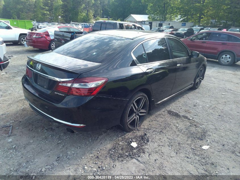 2016 HONDA ACCORD SEDAN SPORT - 1HGCR2F54GA169266