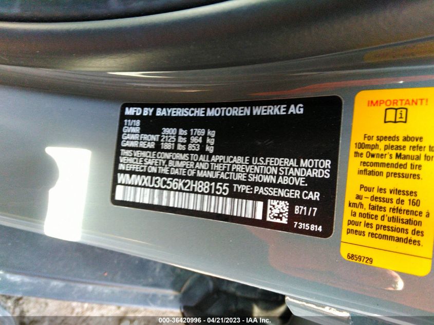 2019 MINI HARDTOP 4 DOOR COOPER S - WMWXU3C56K2H88155