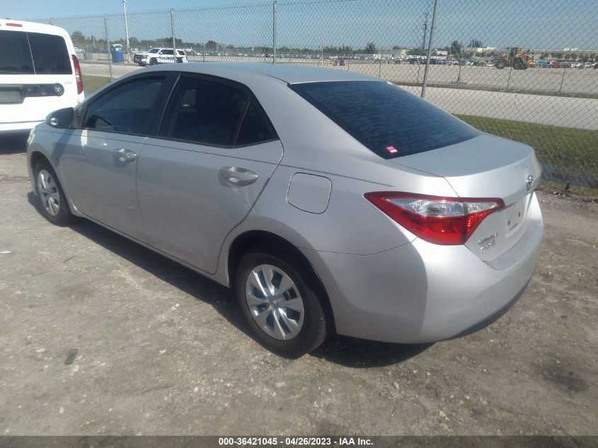 2015 TOYOTA COROLLA L/LE/S/S PLUS/LE PLUS - 2T1BURHE6FC348188
