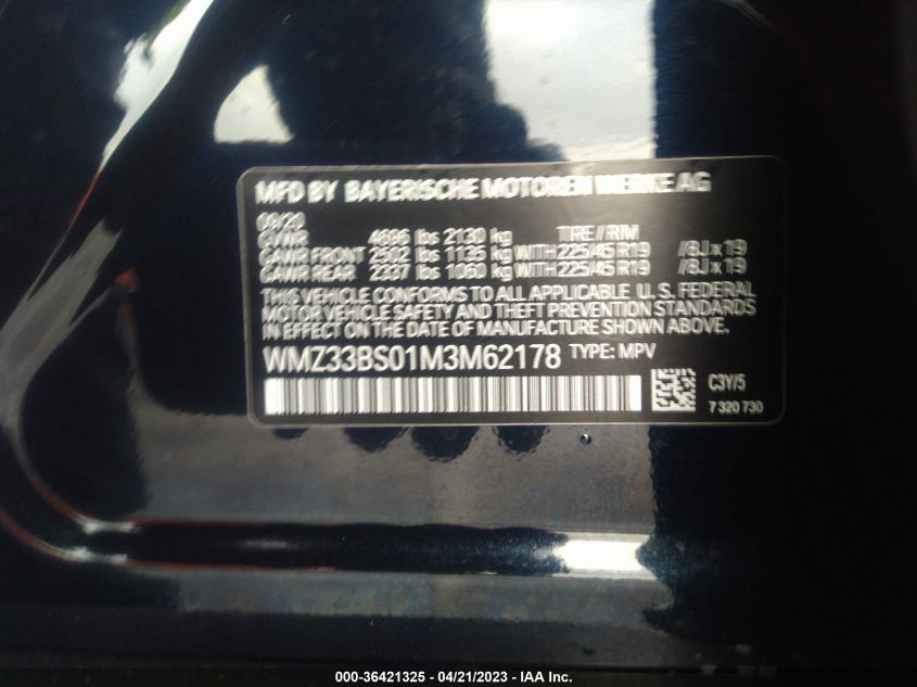 2021 MINI COUNTRYMAN JOHN COOPER WORKS - WMZ33BS01M3M62178