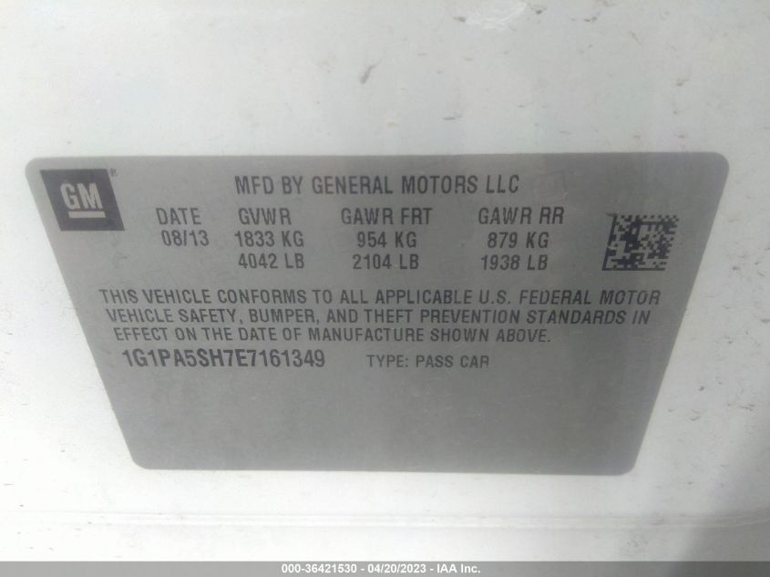 2014 CHEVROLET CRUZE LS - 1G1PA5SH7E7161349