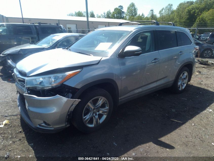 2015 TOYOTA HIGHLANDER LIMITED - 5TDDKRFH1FS166367