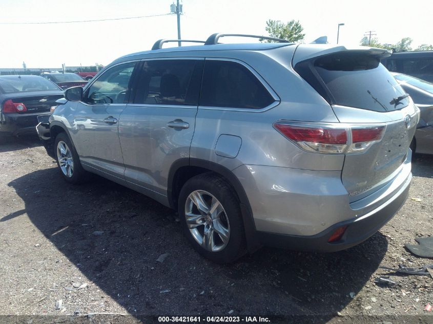 2015 TOYOTA HIGHLANDER LIMITED - 5TDDKRFH1FS166367