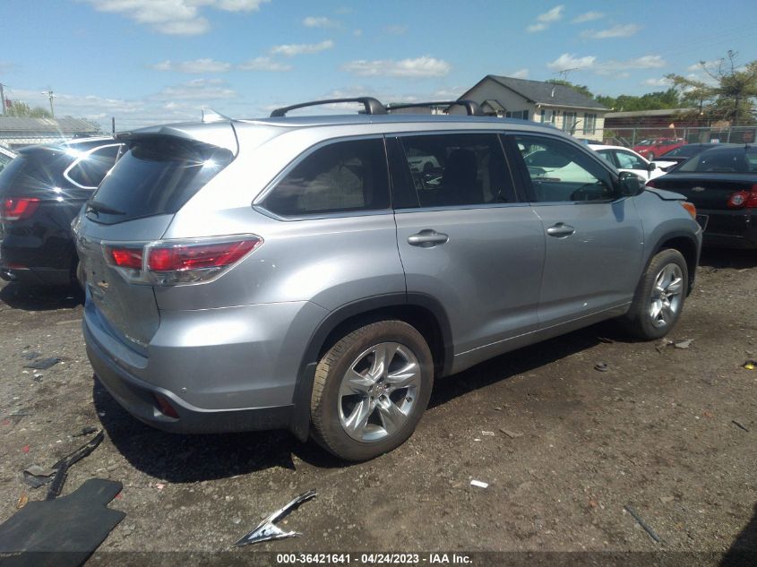 2015 TOYOTA HIGHLANDER LIMITED - 5TDDKRFH1FS166367