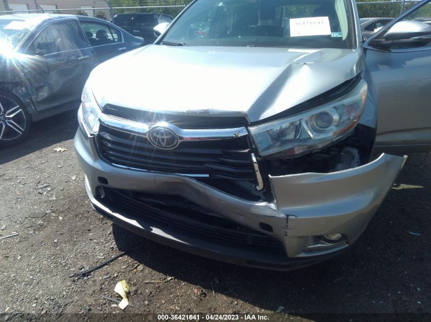 2015 TOYOTA HIGHLANDER LIMITED - 5TDDKRFH1FS166367
