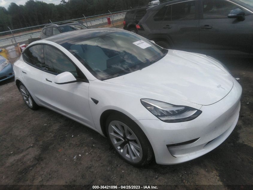 2021 TESLA MODEL 3 LONG RANGE - 5YJ3E1EB6MF856196