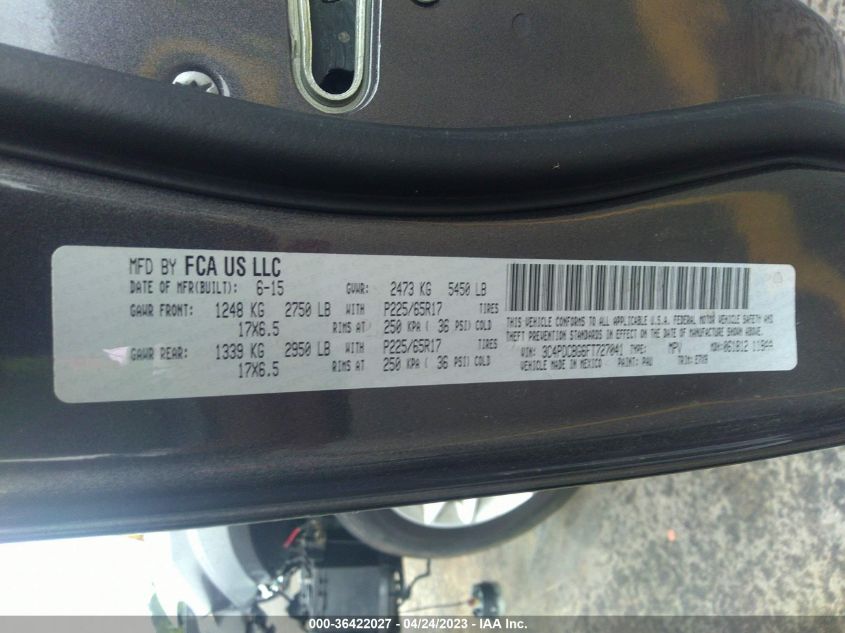 2015 DODGE JOURNEY SXT - 3C4PDCBG6FT727041