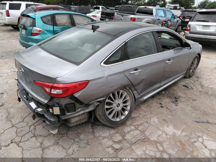 2015 HYUNDAI SONATA 2.4L LIMITED - 5NPE34AF0FH176047