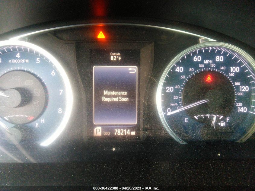 2016 TOYOTA CAMRY XLE/SE/LE/XSE - 4T4BF1FK5GR551096
