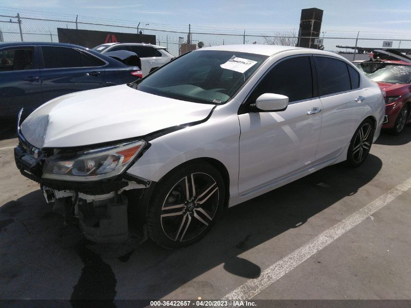 2016 HONDA ACCORD SEDAN SPORT - 1HGCR2F58GA057036