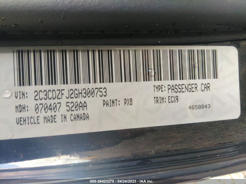2016 DODGE CHALLENGER R/T SCAT PACK - 2C3CDZFJ2GH300753
