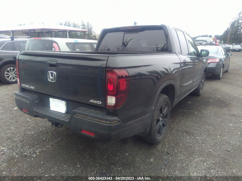 2018 HONDA RIDGELINE BLACK EDITION - 5FPYK3F87JB006819