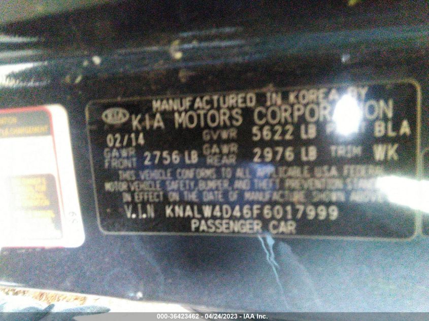 2015 KIA K900 LUXURY - KNALW4D46F6017999