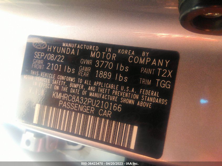 2023 HYUNDAI VENUE SEL - KMHRC8A32PU210166