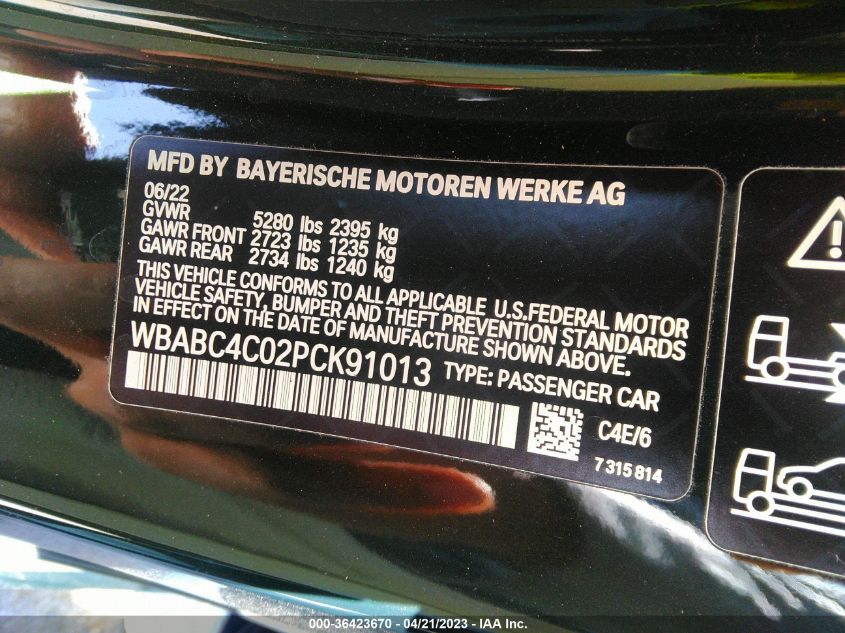 2023 BMW 8 SERIES M850I XDRIVE WBABC4C02PCK91013