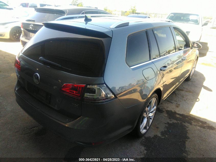 2015 VOLKSWAGEN GOLF SPORTWAGEN TDI SEL 3VWCA7AU7FM500275