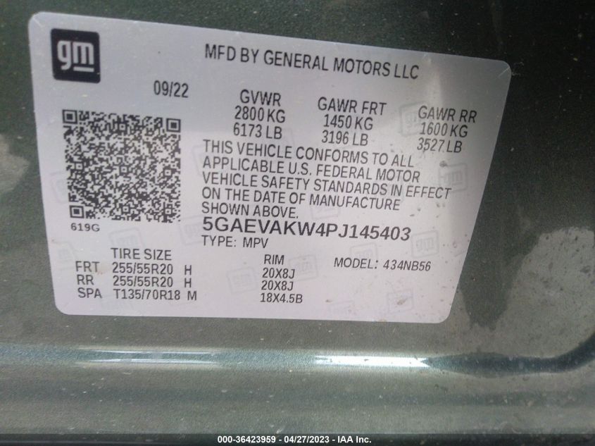 2023 BUICK ENCLAVE ESSENCE - 5GAEVAKW4PJ145403