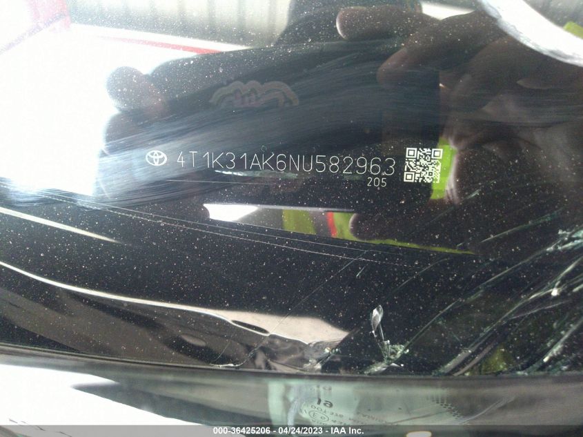 2022 TOYOTA CAMRY HYBRID XSE - 4T1K31AK6NU582963