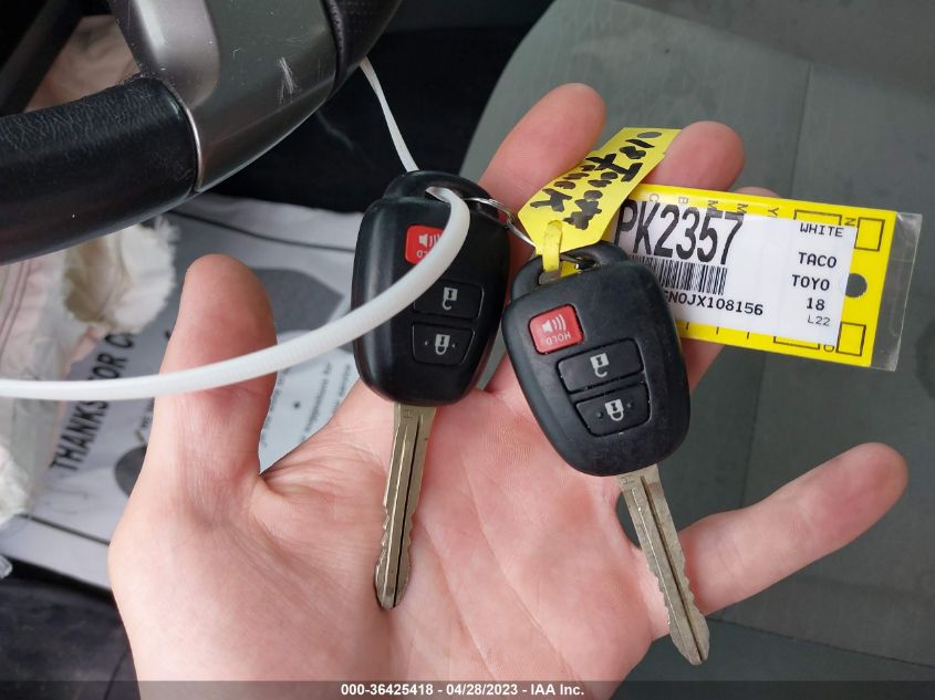 2018 TOYOTA TACOMA SR/SR5 - 5TFAX5GN0JX108156