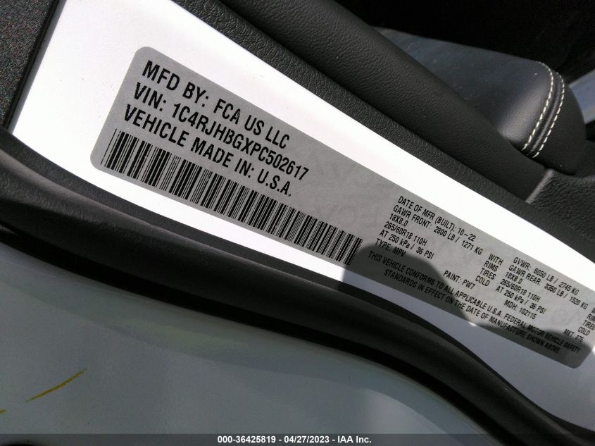 2023 JEEP GRAND CHEROKEE LIMITED - 1C4RJHBGXPC502617